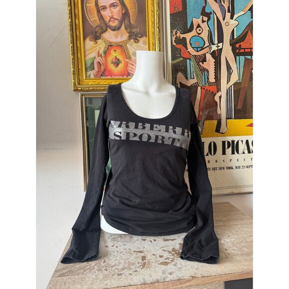 Vintage Burberry Sport Stretch Top Size Medium - Picture 1 of 4